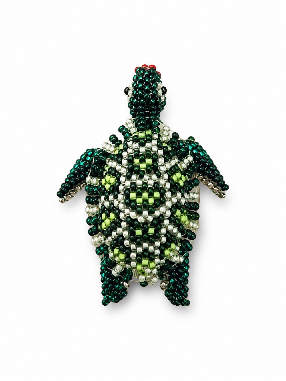 Handmade Beaded Turtle Trinket – 2.5”